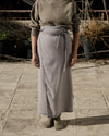 BASERANGE Cotton and Linen Ribbed Wrap Skirt Portugal BAS-SKGW-CH-WI24-HL Gray Blue